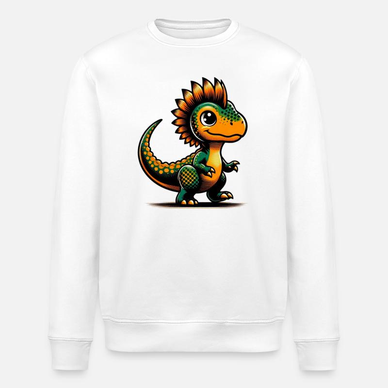 Dinosaurier - Stanley/Stella Unisex Bio-Sweatshirt ROLLER - Weiß