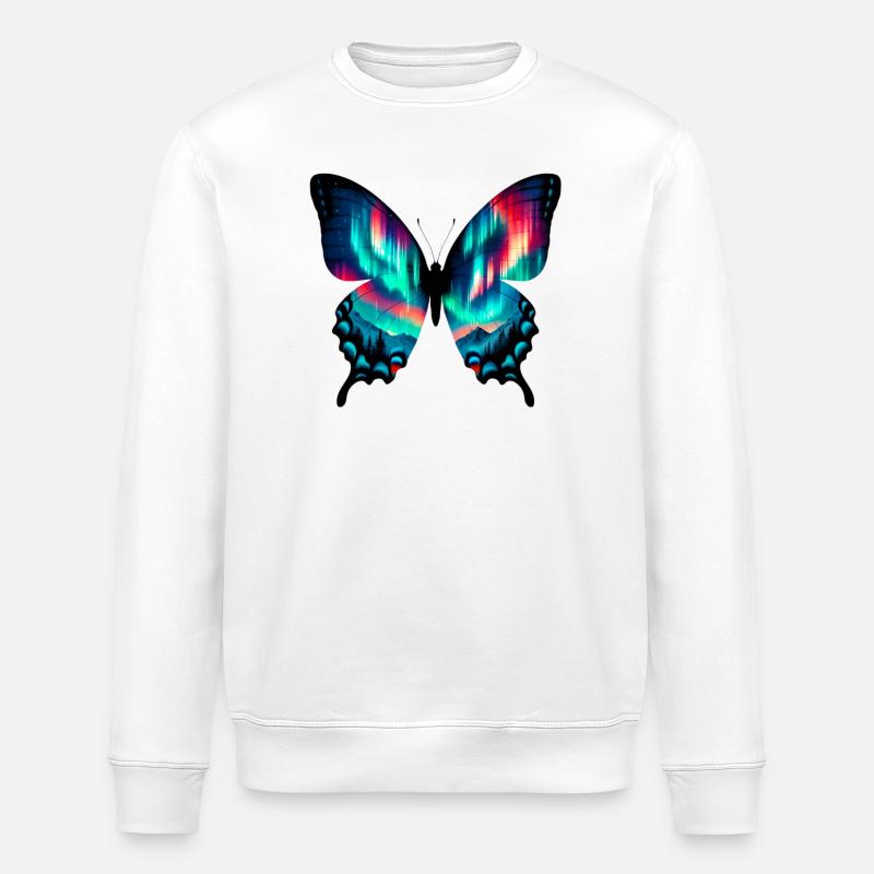 Schmetterling - Stanley/Stella Unisex Bio-Sweatshirt ROLLER - Weiß