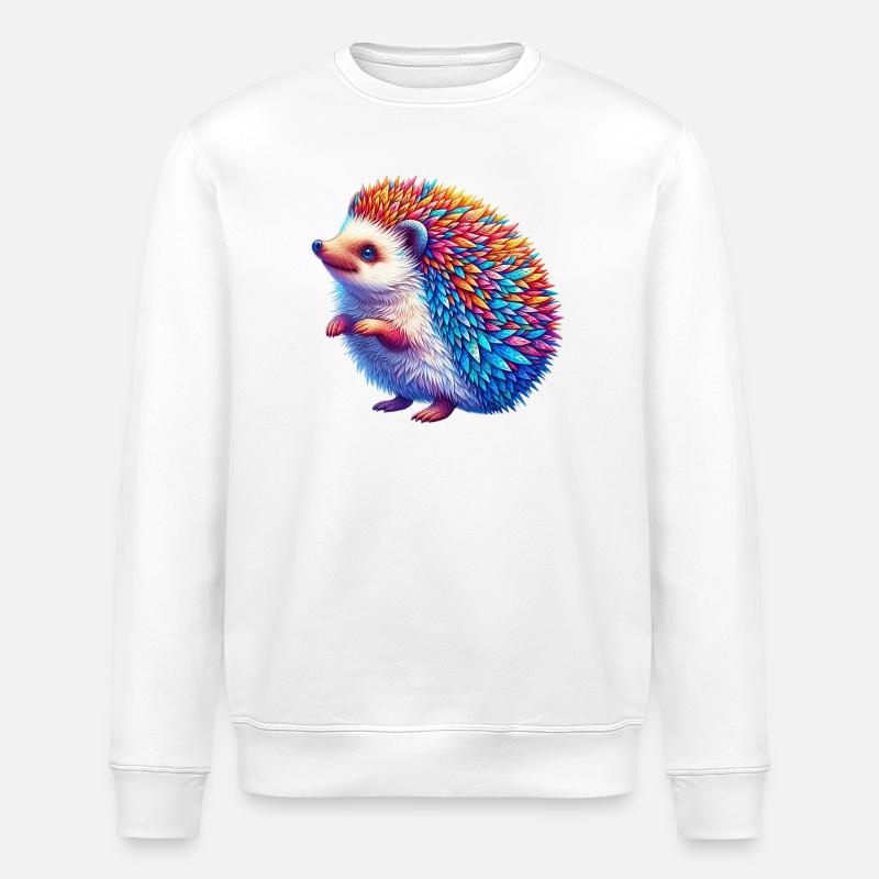 Hedgehog - Stanley/Stella ROLLER Unisex Organic Sweatshirt - white