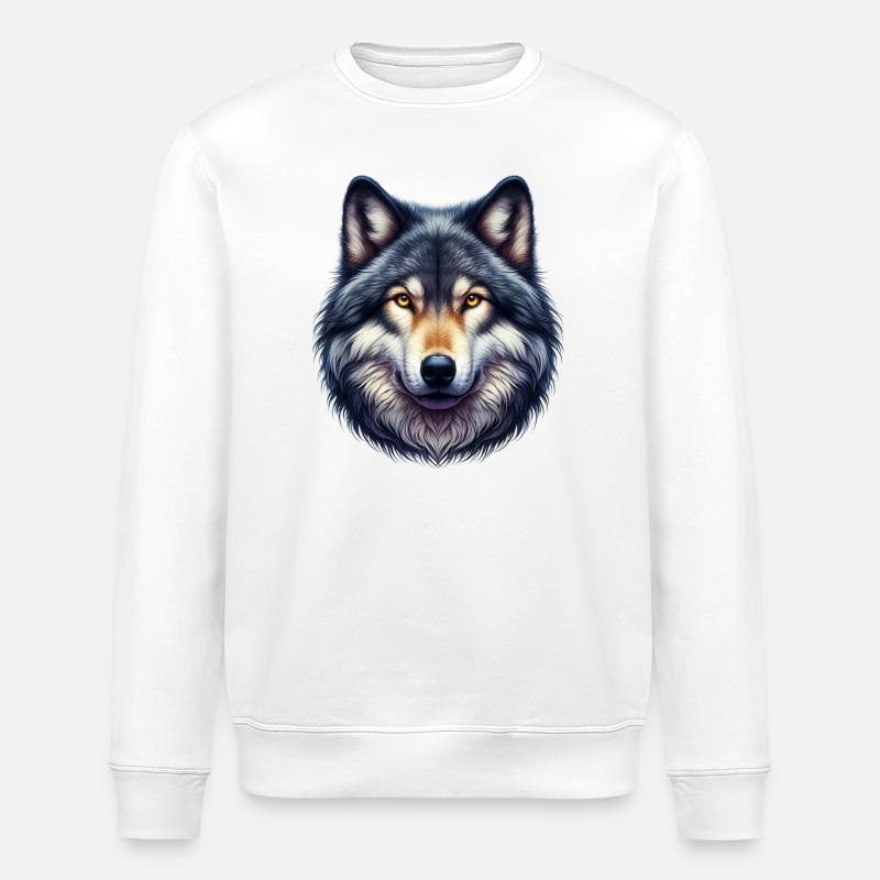 Wolf - Stanley/Stella Unisex Bio-Sweatshirt ROLLER - Weiß
