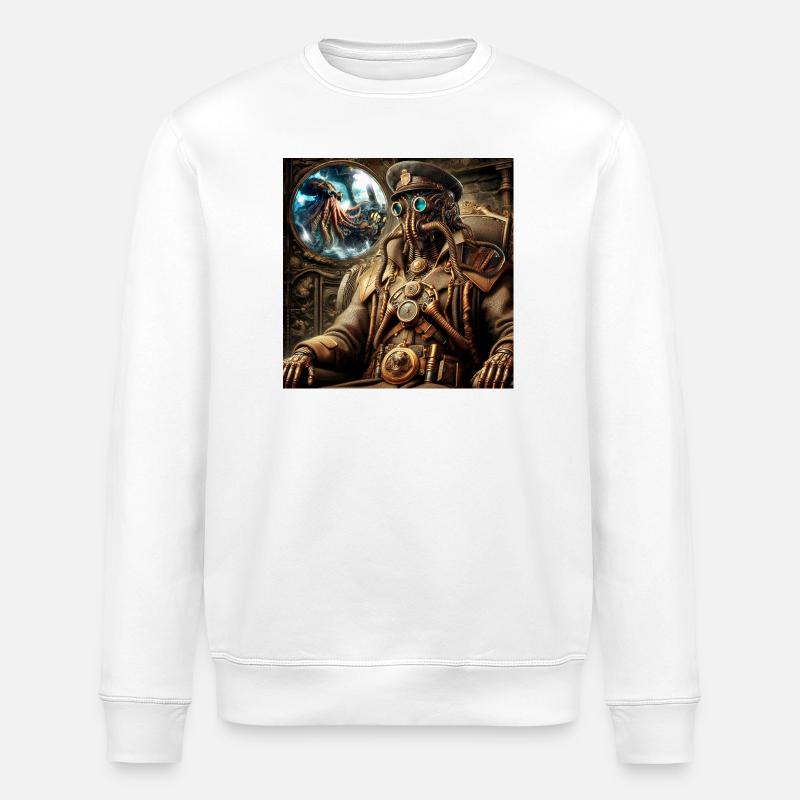 Capitaine Nemo Steampunk - Sweat bio ROLLER Stanley/Stella Unisexe - blanc