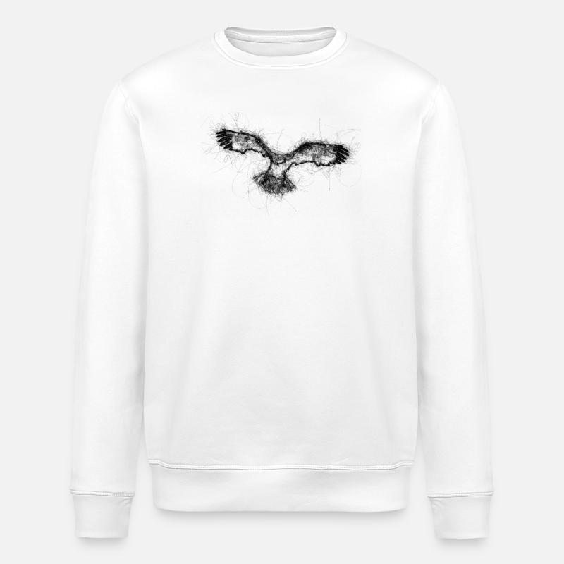 Flying Eagle - Stanley/Stella ROLLER Unisex Organic Sweatshirt - white