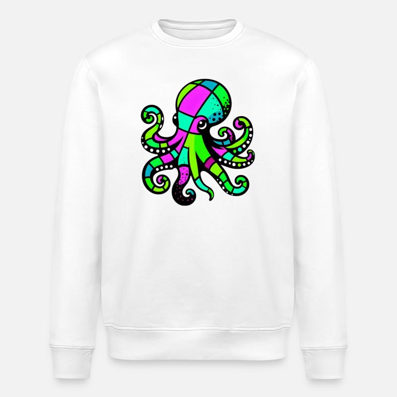 Krake - Stanley/Stella Unisex Bio-Sweatshirt ROLLER - Weiß