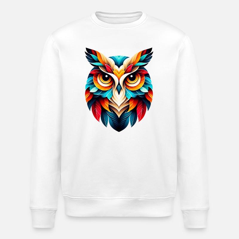Eule - Stanley/Stella Unisex Bio-Sweatshirt ROLLER - Weiß