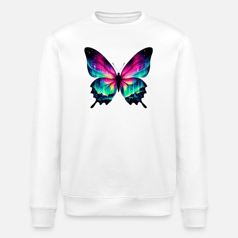 Schmetterling - Stanley/Stella Unisex Bio-Sweatshirt ROLLER - Weiß