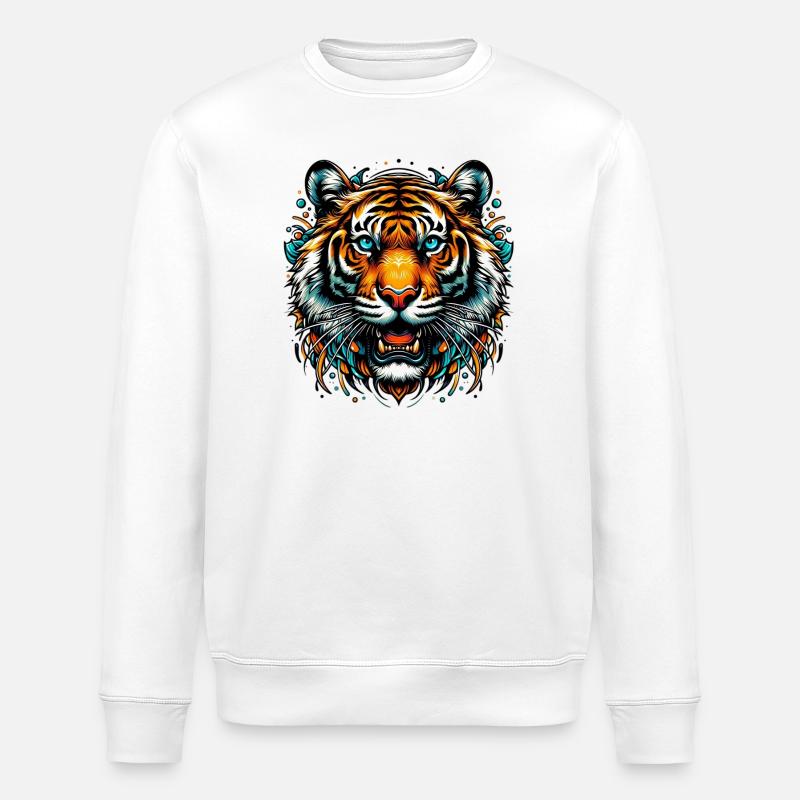 Tigre - Sweat bio ROLLER Stanley/Stella Unisexe - blanc