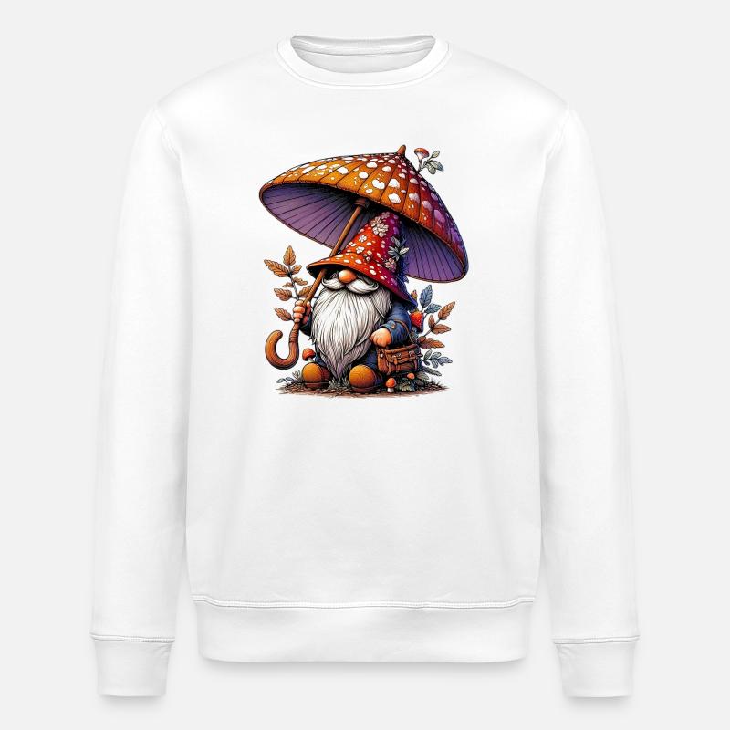 Gnom - Stanley/Stella Unisex Bio-Sweatshirt ROLLER - Weiß