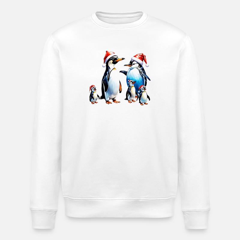 Niedliche Pinguine - Stanley/Stella Unisex Bio-Sweatshirt ROLLER - Weiß