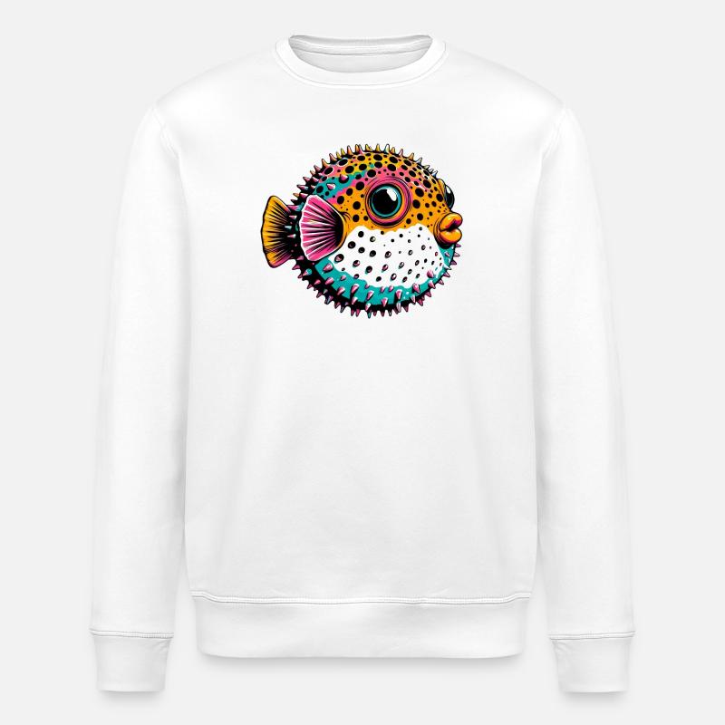 Kugelfisch - Stanley/Stella Unisex Bio-Sweatshirt ROLLER - Weiß