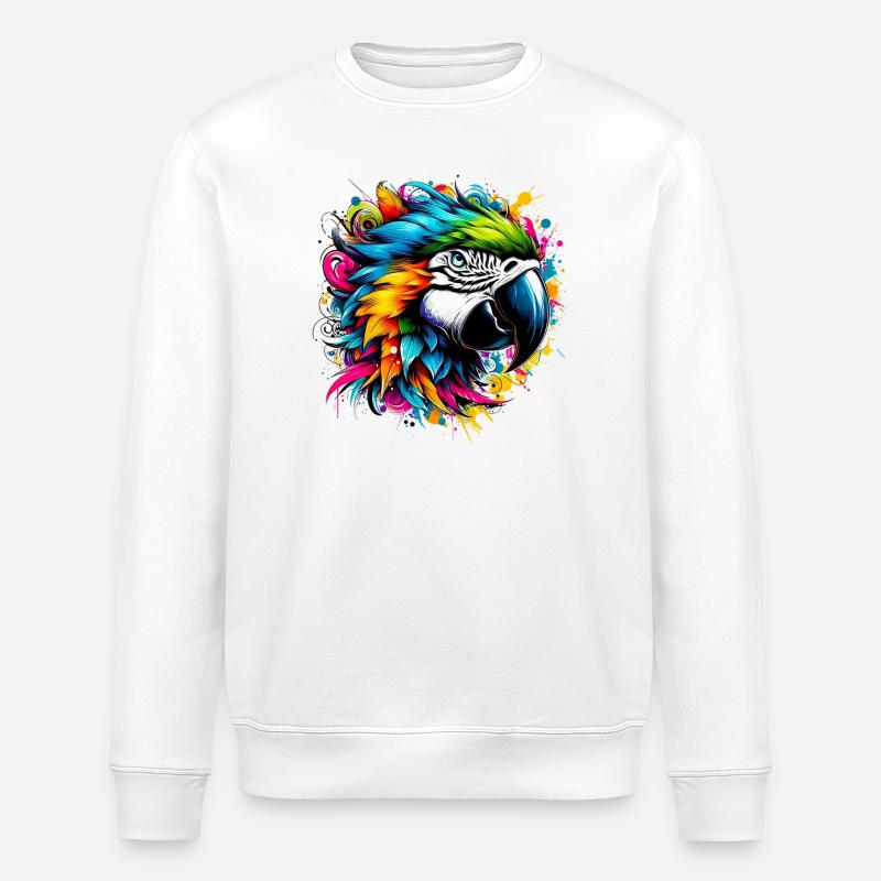 Perroquet - Sweat bio ROLLER Stanley/Stella Unisexe - blanc