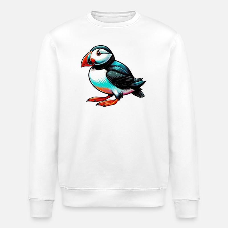 Papageitaucher - Stanley/Stella Unisex Bio-Sweatshirt ROLLER - Weiß
