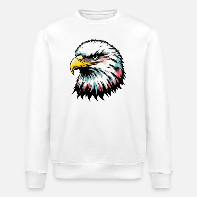 Eagle - Stanley/Stella ROLLER Unisex Organic Sweatshirt - white
