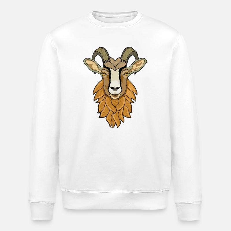 Ziege - Stanley/Stella Unisex Bio-Sweatshirt ROLLER - Weiß