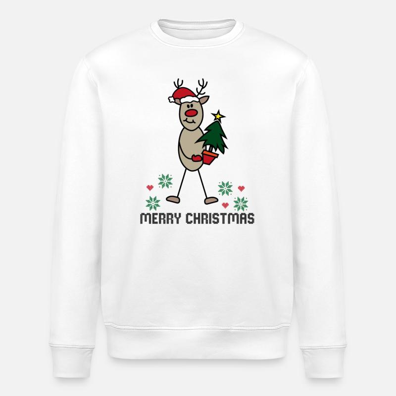 weihnachten 8 - Stanley/Stella Unisex Bio-Sweatshirt ROLLER - Weiß