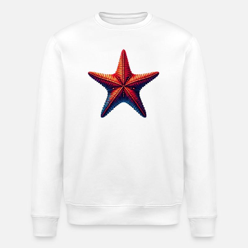 Étoile de mer - Sweat bio ROLLER Stanley/Stella Unisexe - blanc