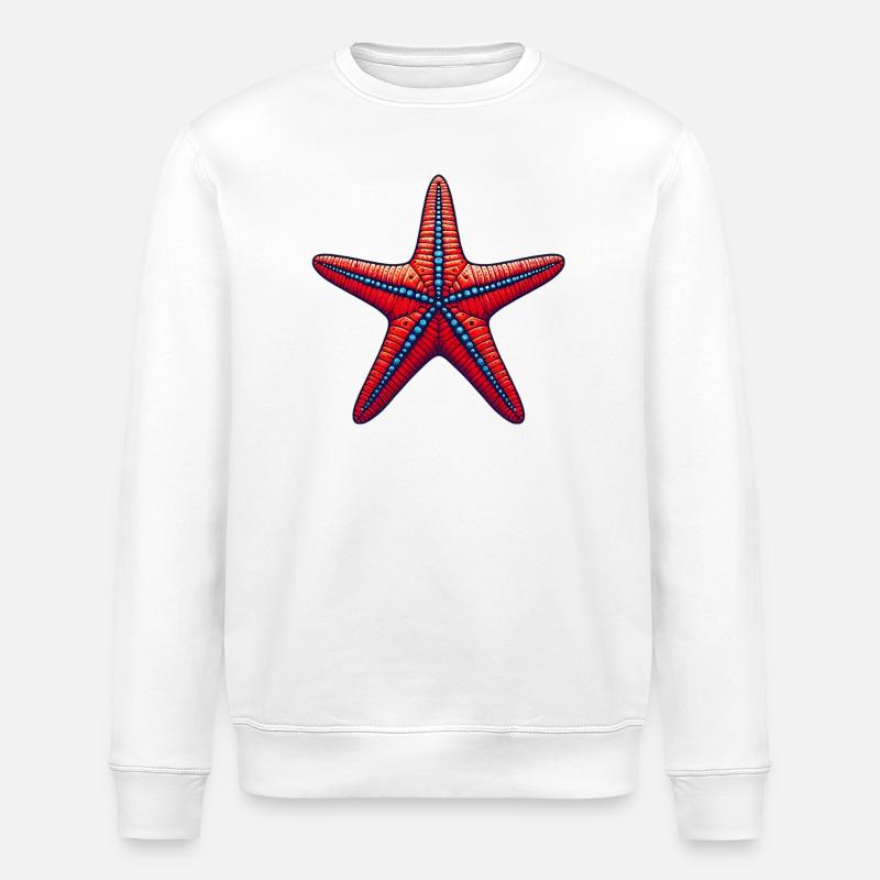 Seestern - Stanley/Stella Unisex Bio-Sweatshirt ROLLER - Weiß