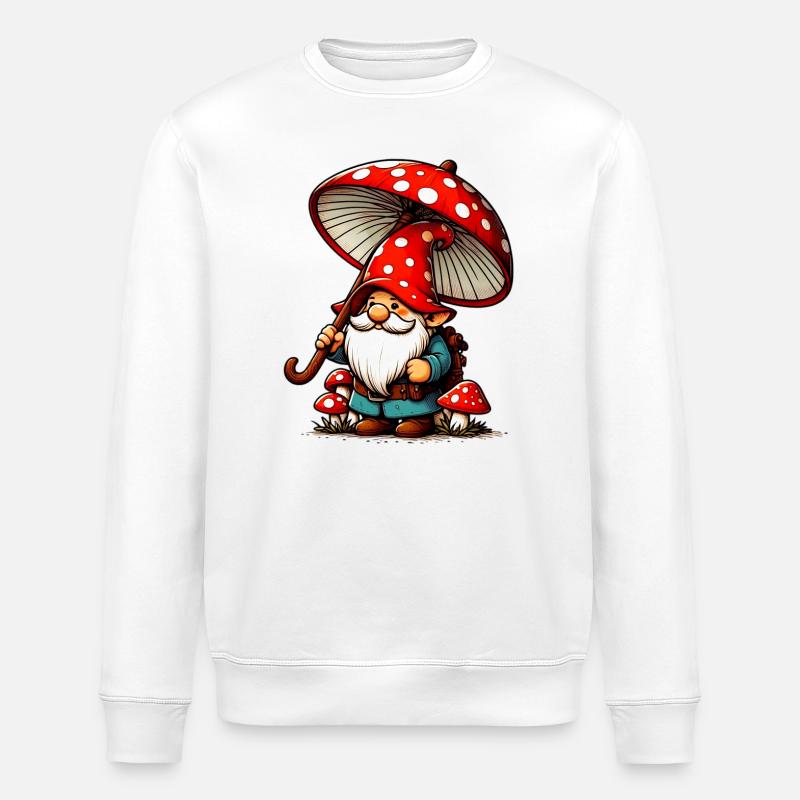 Gnom - Stanley/Stella Unisex Bio-Sweatshirt ROLLER - Weiß