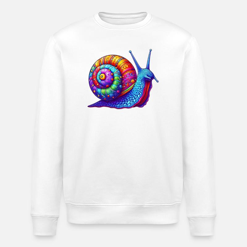 Schnecke - Stanley/Stella Unisex Bio-Sweatshirt ROLLER - Weiß
