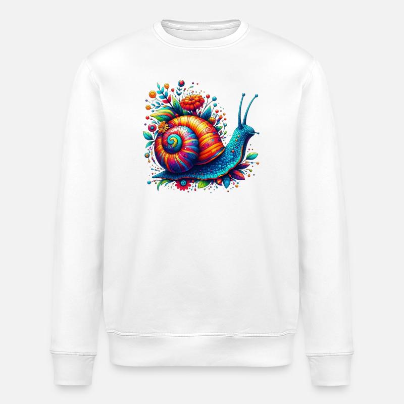 Escargot - Sweat bio ROLLER Stanley/Stella Unisexe - blanc