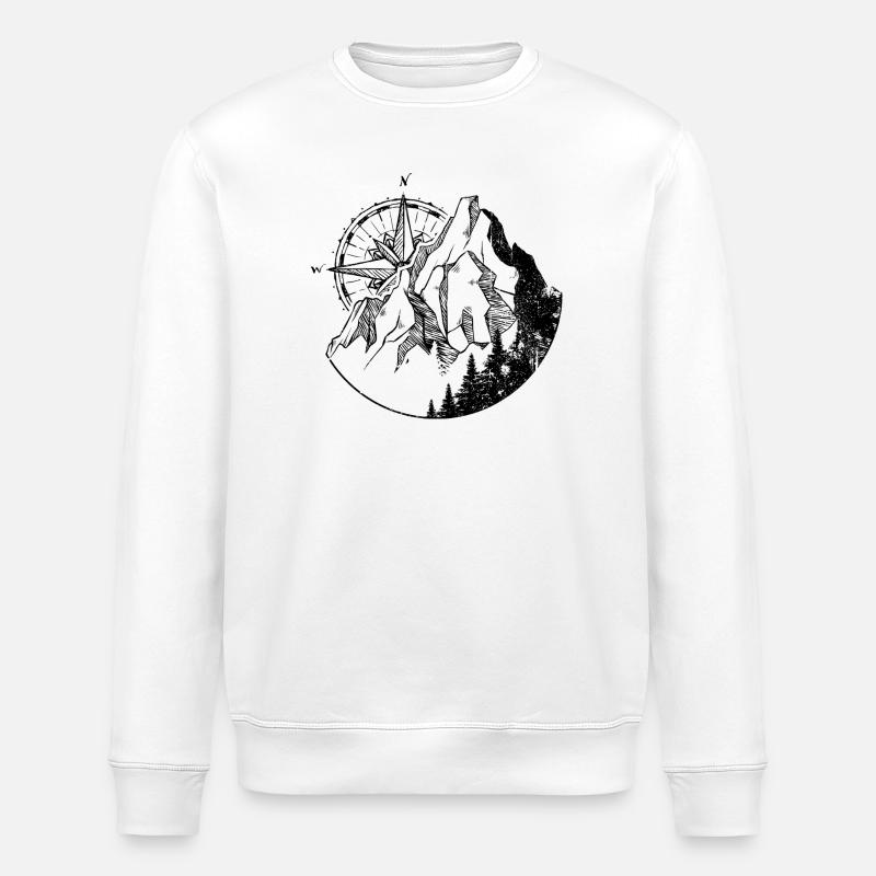Mountain Explorer - Stanley/Stella ROLLER Unisex Organic Sweatshirt - white