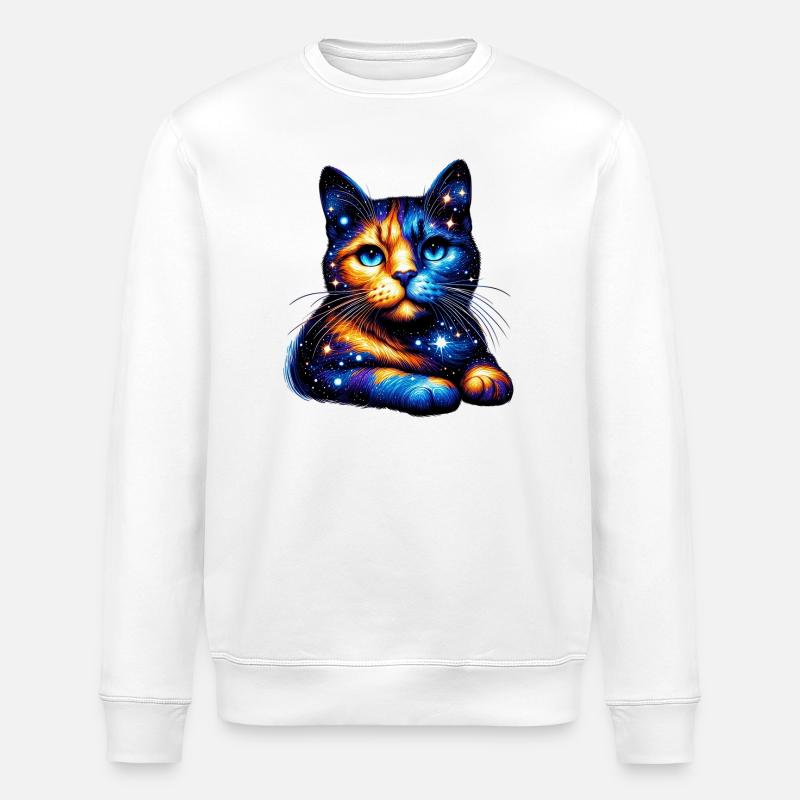 Chat - Sweat bio ROLLER Stanley/Stella Unisexe - blanc