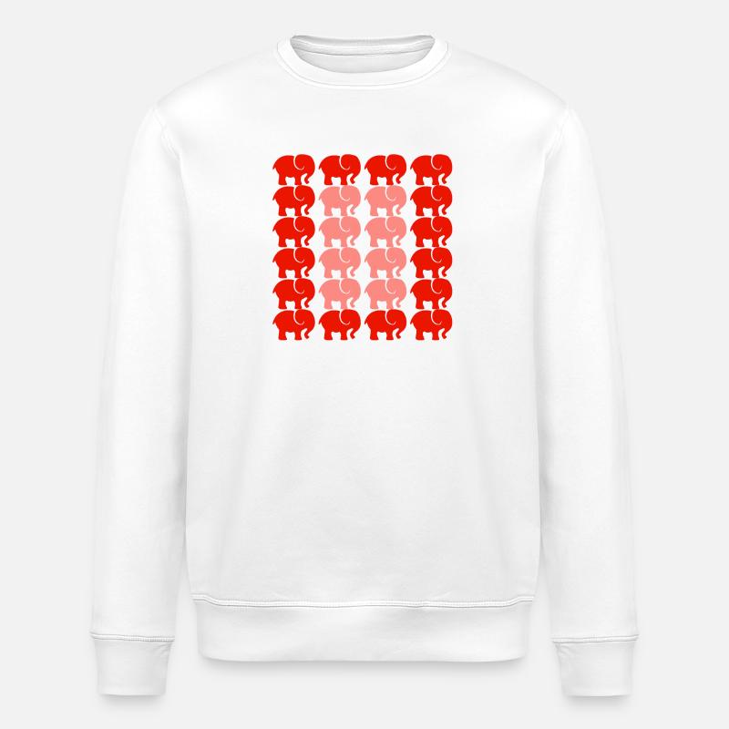 ELEPHANT - Stanley/Stella ROLLER Unisex Organic Sweatshirt - white