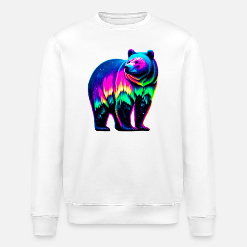 Bear - Stanley/Stella ROLLER Unisex Organic Sweatshirt - white