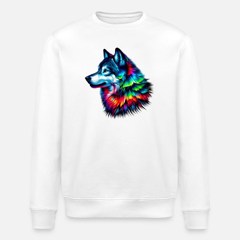 Loup - Sweat bio ROLLER Stanley/Stella Unisexe - blanc