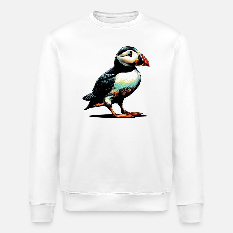 Papageitaucher - Stanley/Stella Unisex Bio-Sweatshirt ROLLER - Weiß