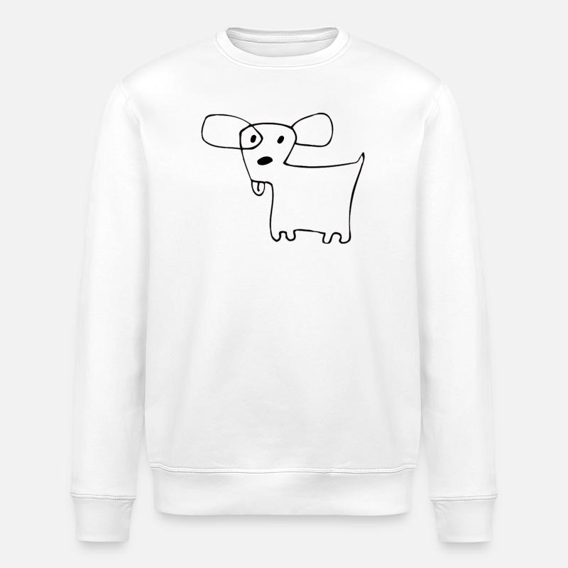 02 Doggie Shorts - Stanley/Stella Unisex Bio-Sweatshirt ROLLER - Weiß