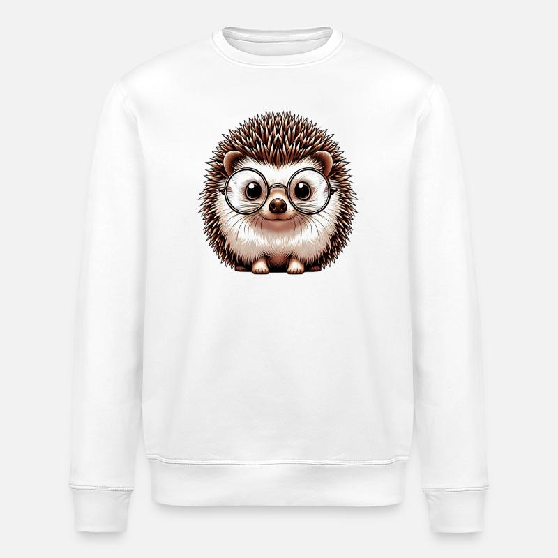 Hedgehog - Stanley/Stella ROLLER Unisex Organic Sweatshirt - white