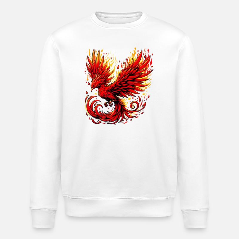 Roter Phönix - Stanley/Stella Unisex Bio-Sweatshirt ROLLER - Weiß