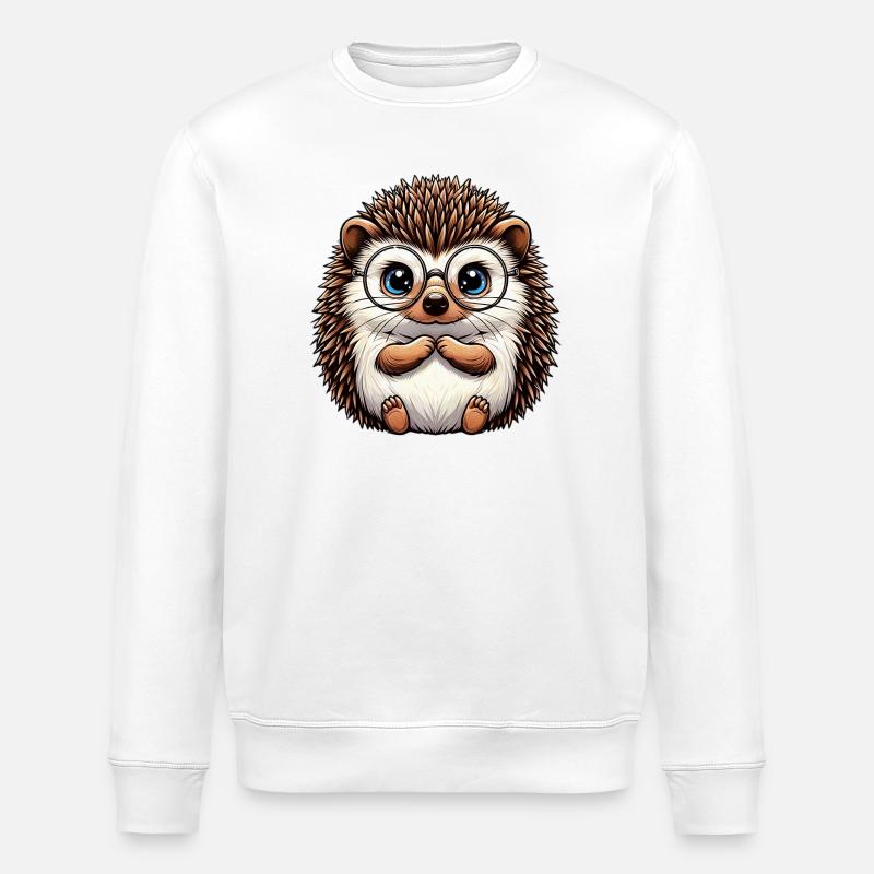 Hedgehog - Stanley/Stella ROLLER Unisex Organic Sweatshirt - white