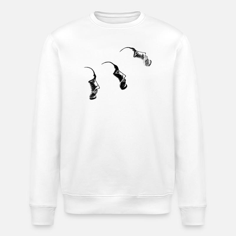 Köpfe - gezeichnet - Stanley/Stella Unisex Bio-Sweatshirt ROLLER - Weiß