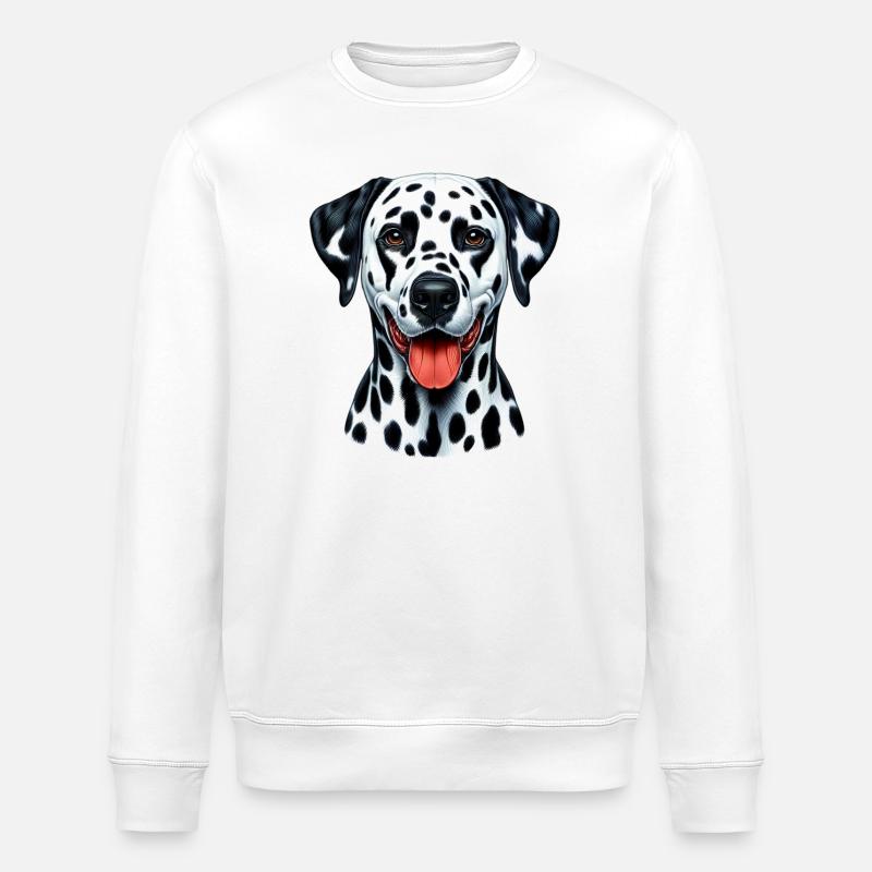 Dalmatiner Hund - Stanley/Stella Unisex Bio-Sweatshirt ROLLER - Weiß