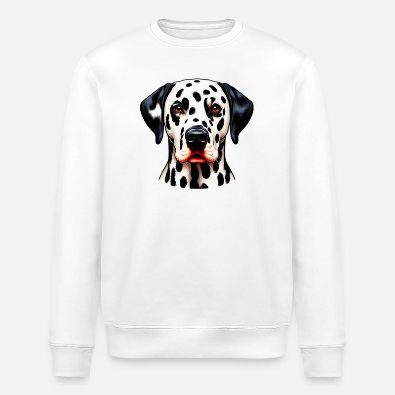 Dalmatiner Hund - Stanley/Stella Unisex Bio-Sweatshirt ROLLER - Weiß