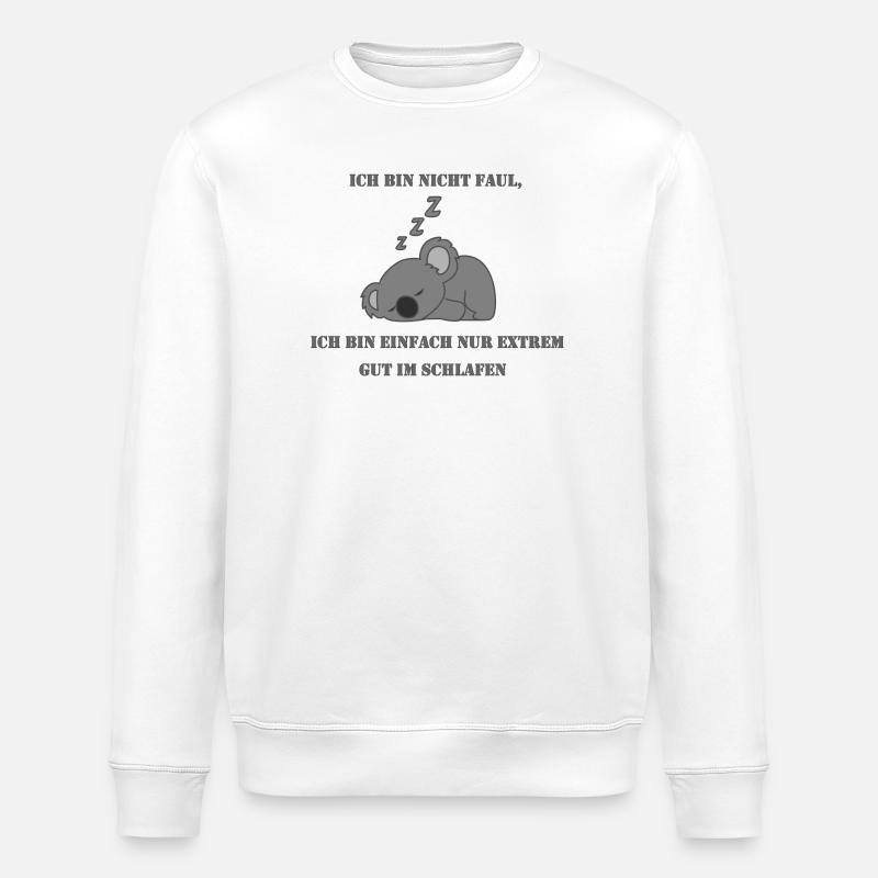Koala Faul - Stanley/Stella Unisex Bio-Sweatshirt ROLLER - Weiß