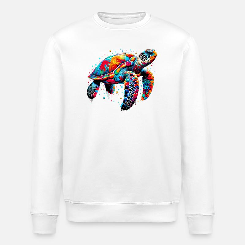Schildkröte - Stanley/Stella Unisex Bio-Sweatshirt ROLLER - Weiß