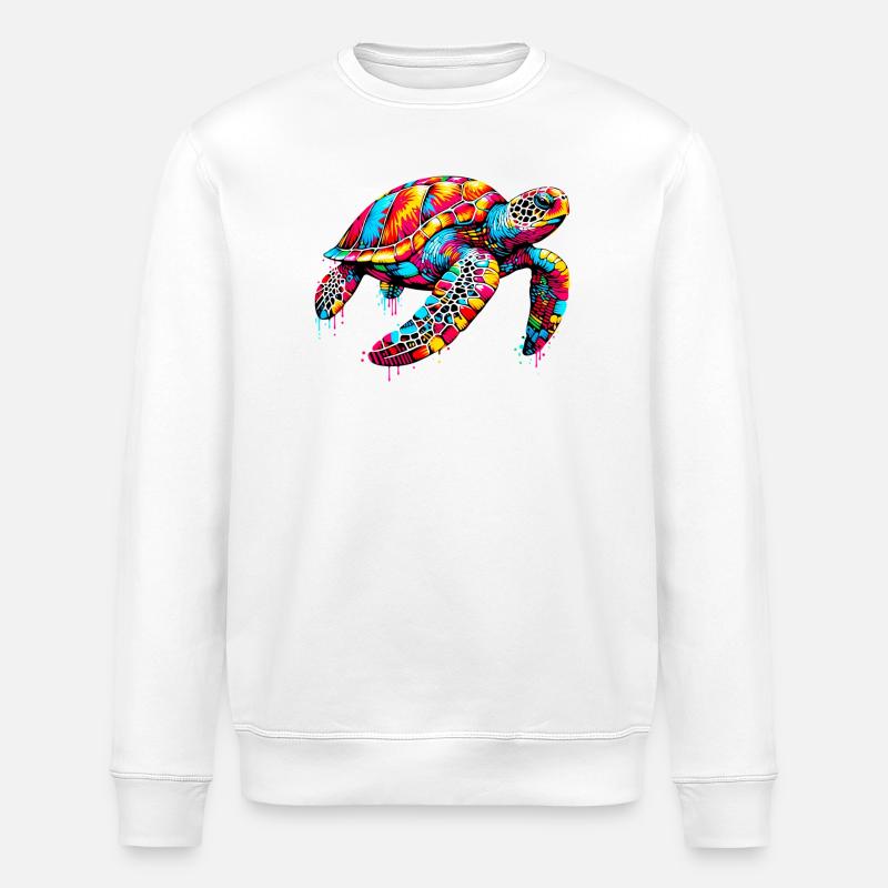 Schildkröte - Stanley/Stella Unisex Bio-Sweatshirt ROLLER - Weiß