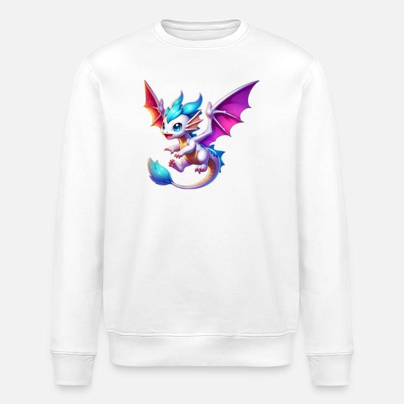 Drache - Stanley/Stella Unisex Bio-Sweatshirt ROLLER - Weiß