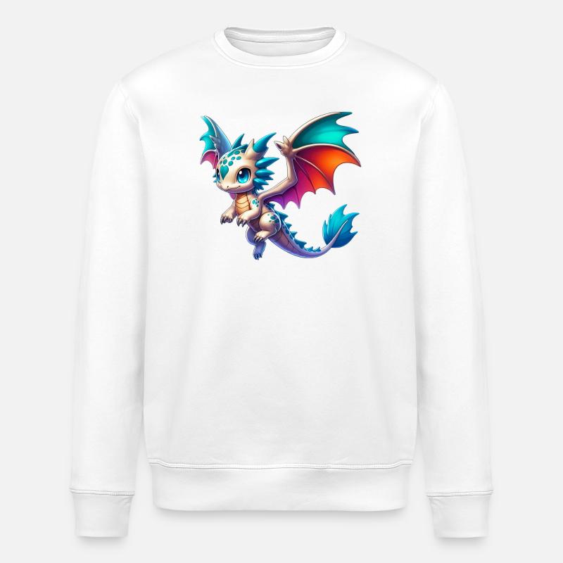 Dragon - Stanley/Stella ROLLER Unisex Organic Sweatshirt - white