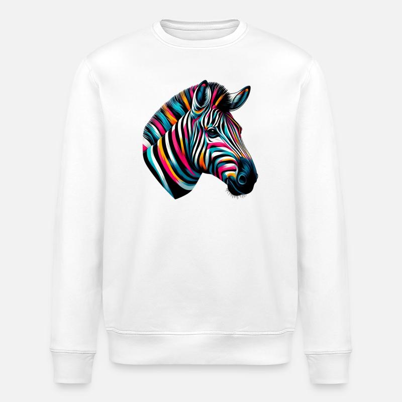 Zebra - Stanley/Stella Unisex Bio-Sweatshirt ROLLER - Weiß
