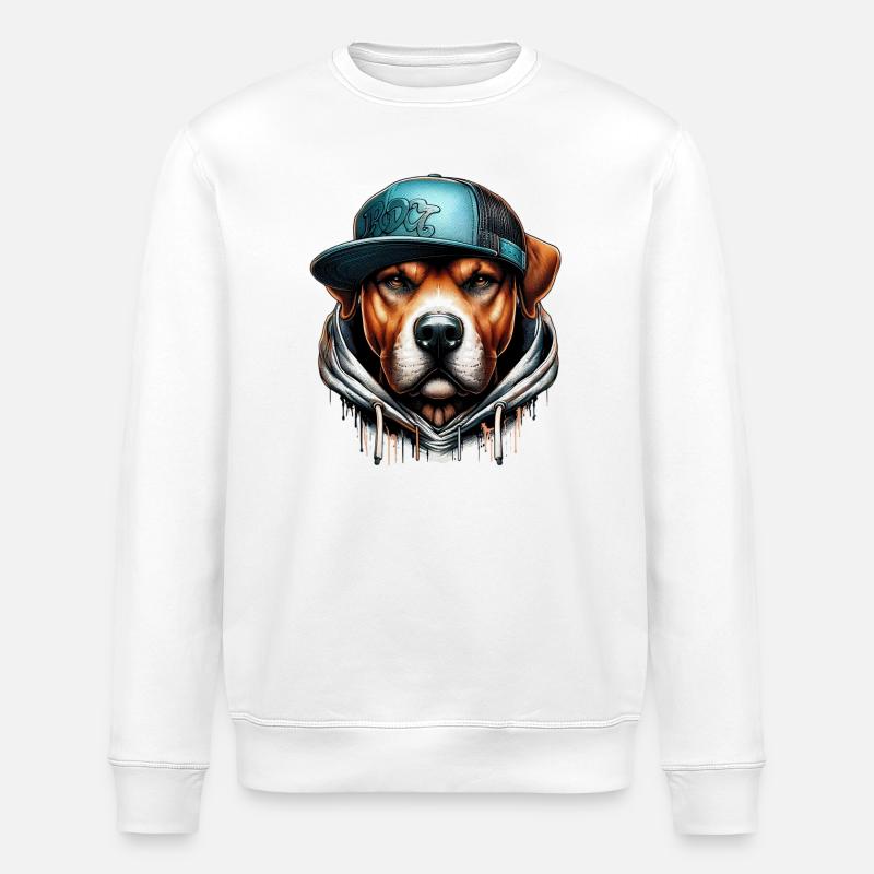 Hund - Stanley/Stella Unisex Bio-Sweatshirt ROLLER - Weiß