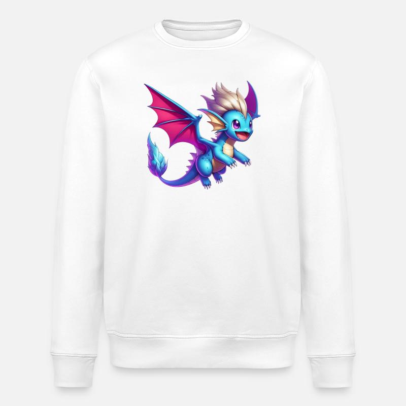 Dragon - Stanley/Stella ROLLER Unisex Organic Sweatshirt - white