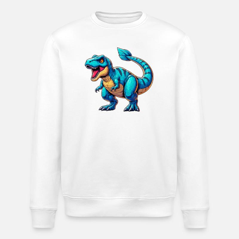 Dinosaurier - Stanley/Stella Unisex Bio-Sweatshirt ROLLER - Weiß