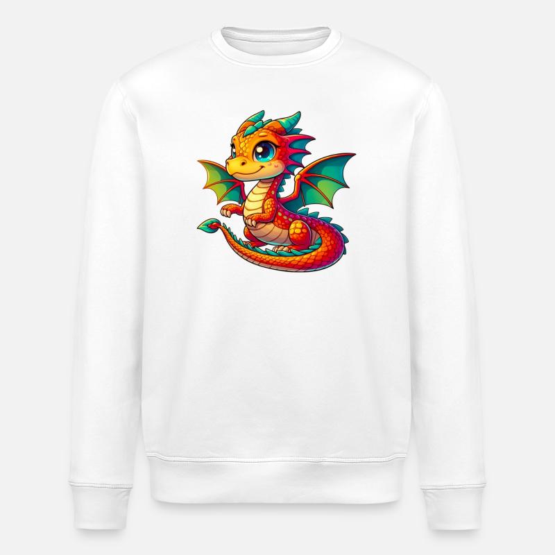 Drache - Stanley/Stella Unisex Bio-Sweatshirt ROLLER - Weiß