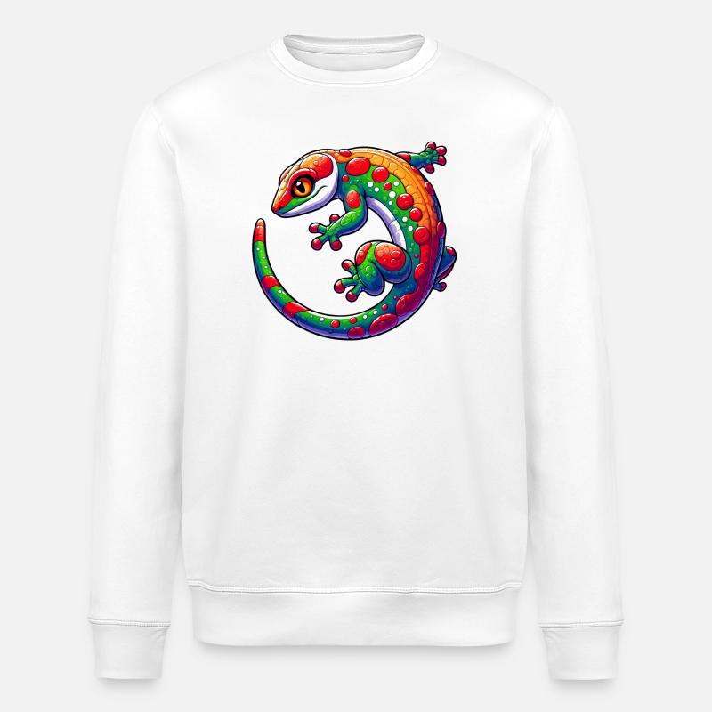 Gecko - Stanley/Stella Unisex Bio-Sweatshirt ROLLER - Weiß
