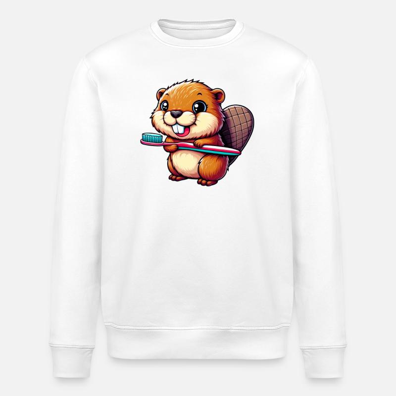 Bieber - Stanley/Stella Unisex Bio-Sweatshirt ROLLER - Weiß