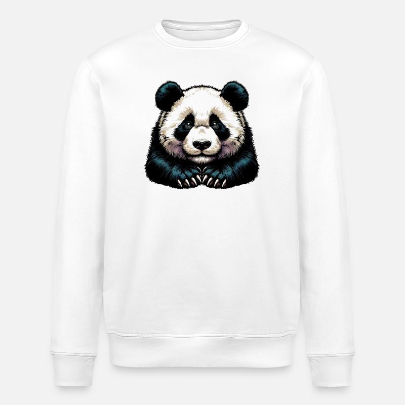 Panda - Stanley/Stella Unisex Bio-Sweatshirt ROLLER - Weiß