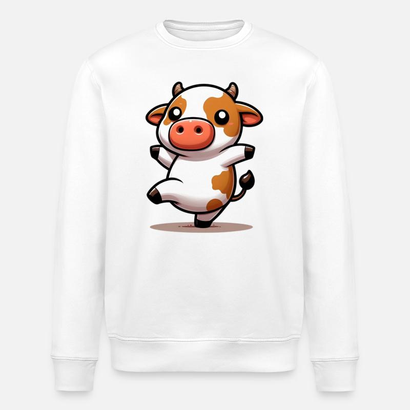 Kuh - Stanley/Stella Unisex Bio-Sweatshirt ROLLER - Weiß